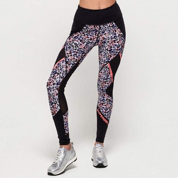 Superdry color block with mesh leggings size 8 - Picture 3 of 16